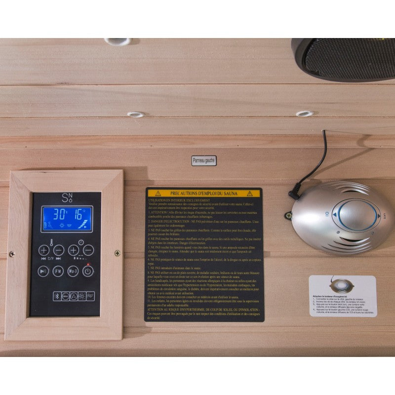 Sauna de infrarrojos con paneles de carbono 3200W LUXE 4 lugares - SNÖ